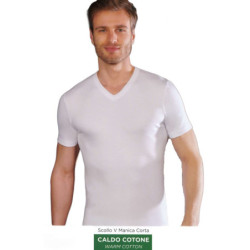 T-shirt uomo scavo a V in caldo cotone Liabel 2828-53