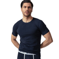 T-SHIRT UOMO GIROCOLLO IN COTONE BIELASTICO OLTREMARE 639