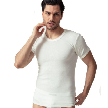 T-SHIRT UOMO LANA-COTONE GIROCOLLO OLTREMARE 820