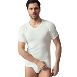 T-SHIRT UOMO LANA-COTONE SCOLLO A V OLTREMARE 840