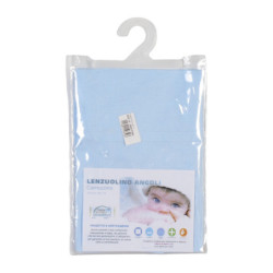 LENZUOLINO CON ANGOLI PER CARROZZINA NEONATO PRIMI PASSI 35x75