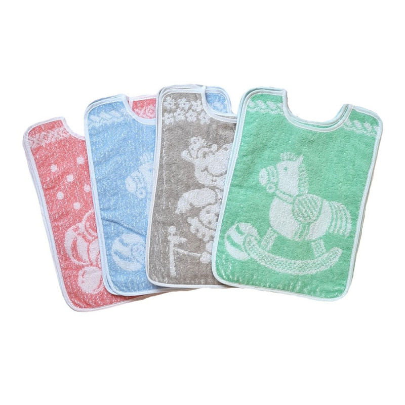 BAVAGLINO BAMBINO IN SPUGNA JAQUARD ASILO BABY 24x31