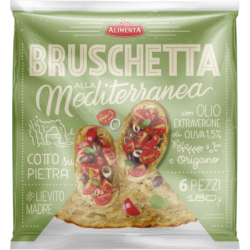 ALIMENTA BRUSCHETTA CON LIEVITO MADRE, OLIO EXTRAVERGINE DI OLIVA E ORIGANO 6 PEZZI 180 GR.