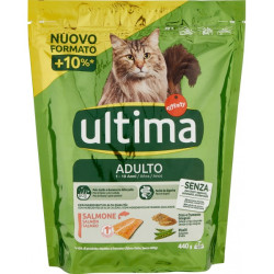 ULTIMA CROCCHETTE PER GATTI ADULTI CON SALMONE, ORZO E FRUMENTO INTEGRALI 440 GR.