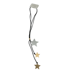 SHAKLY COLLANA NERA CON PENDENTI A STELLA