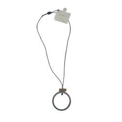 SHAKLY COLLANA CON LACCIO NERO E PENDENTE TONDO