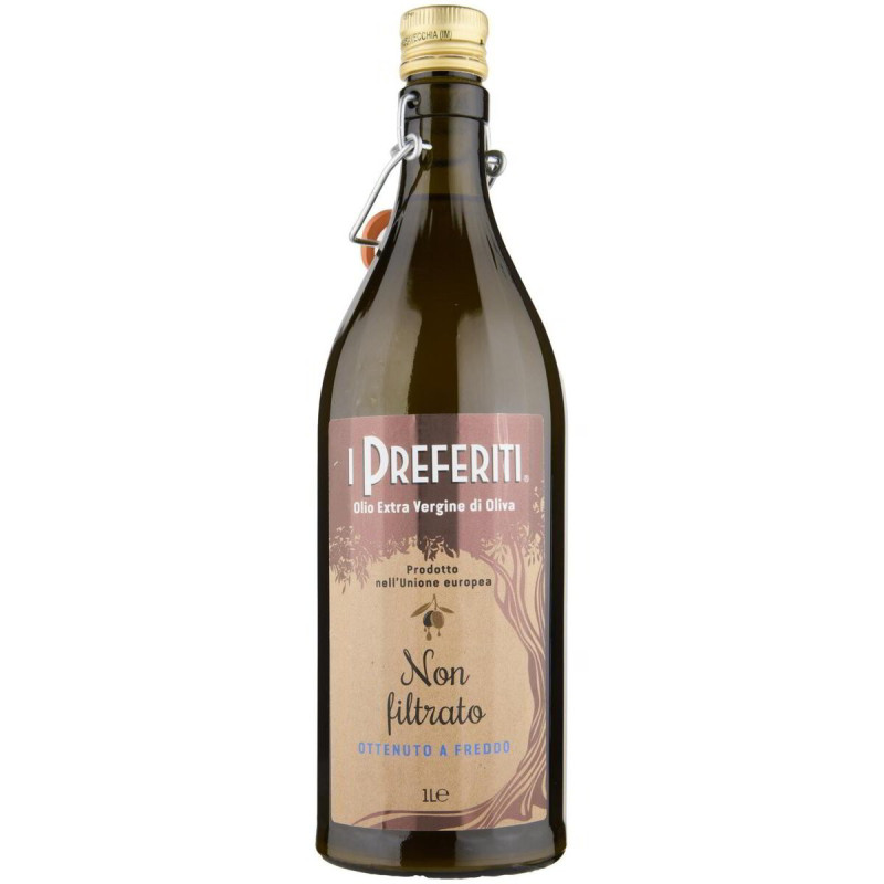 I PREFERITI OLIO EXTRA VERGINE DI OLIVA NON FILTRATO OTTENUTO A FREDDO 1 LT.