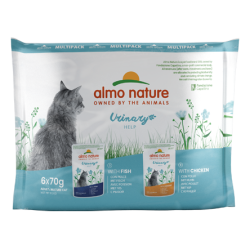 ALMO NATURE URINARY HELP MULTIPACK: PESCE E POLLO 6x70 GR.
