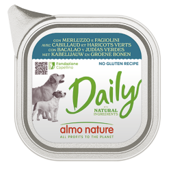 ALMO NATURE DAILY DOGS: MERLUZZO E FAGIOLINI 100 GR.