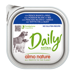 ALMO NATURE DAILY DOGS: PESCE BIANCO E RISO 300 GR.