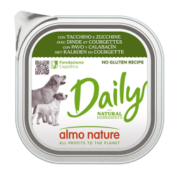 ALMO NATURE DAILY DOGS: TACCHINO E ZUCCHINE 300 GR.