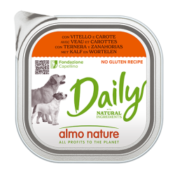 ALMO NATURE DAILY DOGS: VITELLO E CAROTE 300 GR.