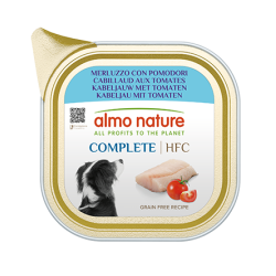 ALMO NATURE HFC COMPLETE DOGS: MERLUZZO E POMODORI 150 GR.