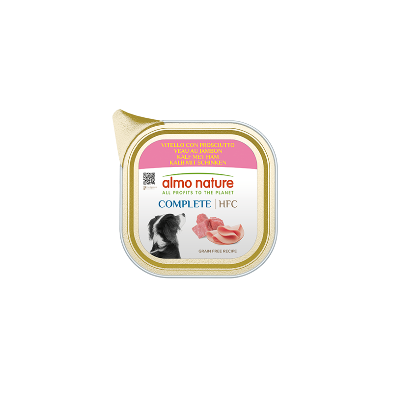 ALMO NATURE HFC COMPLETE DOGS: VITELLO E PROSCIUTTO 150 GR.