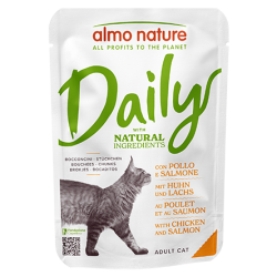 ALMO NATURE DAILY CATS: POLLO E SALMONE 70 GR.