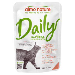 ALMO NATURE DAILY CATS: TONNO E SALMONE 70 GR.