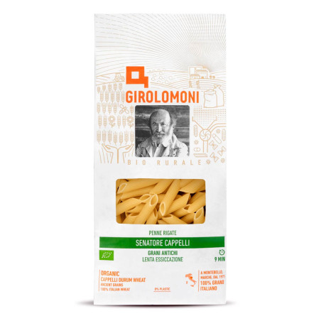 GIROLOMONI PENNE RIGATE BRONZO SEMOLA VAR. CAPPELLI BIO 500 GR