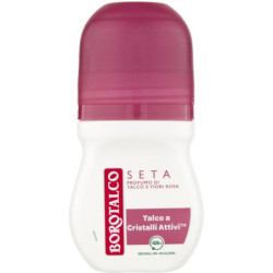 BOROTALCO SETA PROFUMO DI TALCO E FIORI ROSA TALCO A CRISTALLI ATTIVI 50 ML.