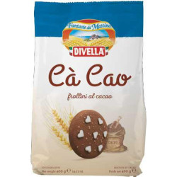 DIVELLA BISCOTTI  FROLLINI AL CACAO CA' CAO 400 GR.