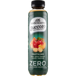 SAN BENEDETTO SUCCOSO ZERO ZUCCHERI AGGIUNTI FRUTTA MIX (MELA, PESCA, BANANA, ARANCIA E MARACUJA) 40 CL.