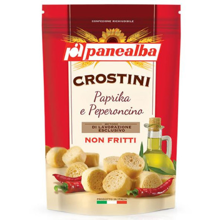 PANEALBA CROSTINI ALLA PAPRIKA E PEPERONCINO NON FRITTI 100 GR.