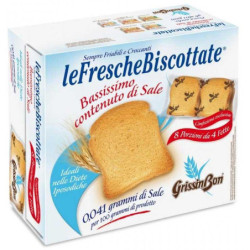 GRISSINBON FETTE BISCOTTATE BASSISSIMO CONTENUTO DI SALE 8 PORZIONI DA 4 FETTE 250 GR.