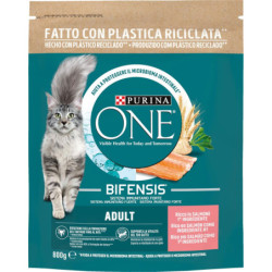 PURINA ONE BIFENSIS ADULT CROCCANTINI PER GATTO CON SALMONE 800 GR.