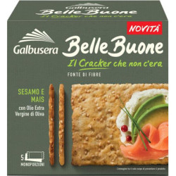 GALBUSERA BELLEBUONE CRACKER DI SESAMO E MAIS CON OLIO EXTRAVERGINE DI OLIVA 200 GR.