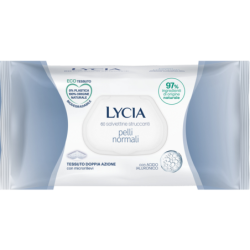 LYCIA SALVIETTE STRUCCANTI PER PELLI NORMALI CON ACIDO IALURONICO 60 PEZZI