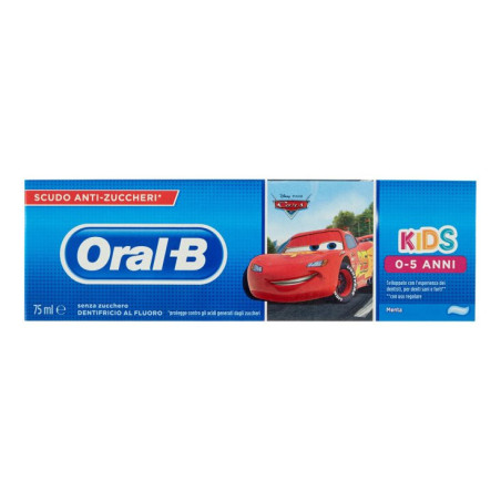 ORAL-B DENTIFRICIO KIDS CARS 0-5 ANNI SENZA ZUCCHERO 75 ML.
