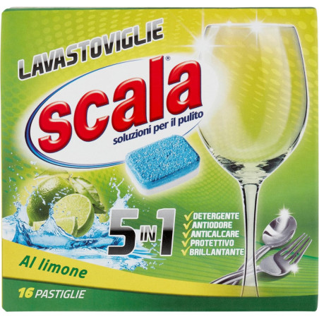 SCALA LAVASTOVIGLIE TABS 5 IN 1 AL LIMONE 16 PASTIGLIE