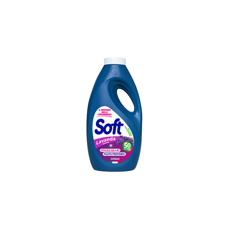 SOFT DETERSIVO PER LAVATRICE ALLA LAVANDA 50 LAVAGGI 2,25 LT.