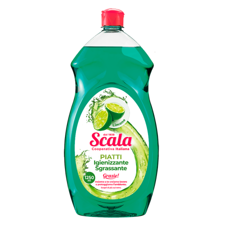 SCALA DETERSIVO PIATTI IGIENIZZANTE E SGRASSANTE AL LIMONE 1250 ML.