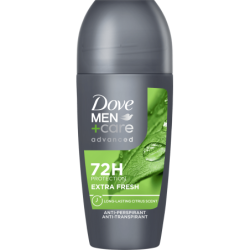 DOVE MEN CARE ADVANCED DEODORANTE ROLL ON EXTRA FRESH 72H 50 ML.