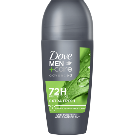DOVE MEN CARE ADVANCED DEODORANTE ROLL ON EXTRA FRESH 72H 50 ML.