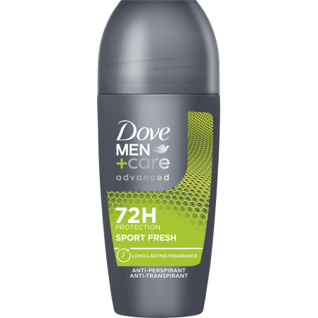 DOVE MEN CARE ADVANCED DEODORANTE ROLL ON SPORT FRESH 72H 50 ML.