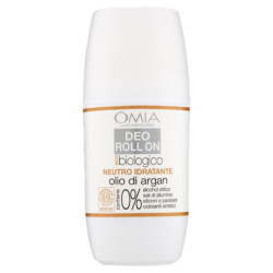 OMIA LABORATOIRES DEO ROLL ON ECOBIOLOGICO NEUTRO IDRATANTE ALL'OLIO DI ARGAN 50 ML.
