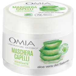 OMIA LABORATOIRES ECOBIO MASCHERA CAPELLI IDRATANTE ALL'ALOE VERA DEL SALENTO 0% SILICONI 250 ML.