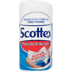 SCOTTEX ASCIUGATUTTO PULISCIFACILE SUPER RESISTENTE ASCIUTTO O BAGNATO 1 ROTOLO