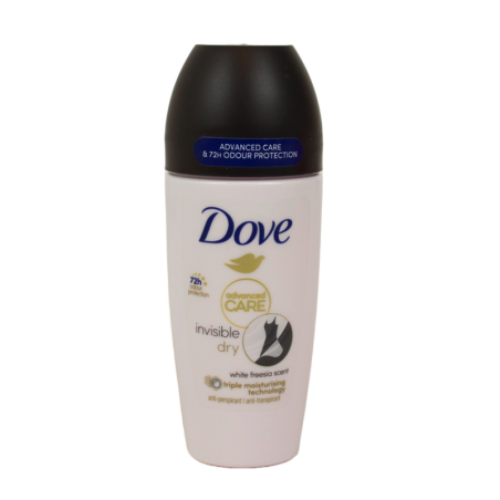 DOVE DEODORANTE ROLL ON INVISIBLE DRY ADVANCED CARE 72H 50 ML.
