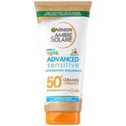 GARNIER AMBRE SOLAIRE KIDS ADVANCED SENSITIVE LATTE PROTETTIVO IPOALLERGENICO SPF 50+ 175 ML.