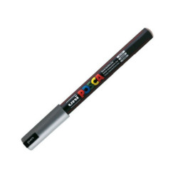 UNIPOSCA MARCATORE EXTRAFINE PUNTA TONDA 0.7 MM - ARGENTO