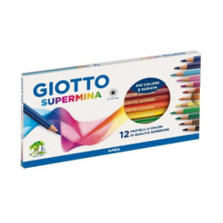 GIOTTO PASTELLI SUPERMINA - TRATTO 3,8 MM - 12 PZ