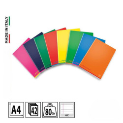 PIGNA COLOURS QUADERNO MAXI FORMATO A4 RIGATURA 0C A RIGHE CON MARGINI