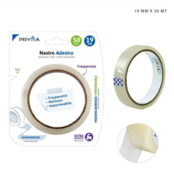 NASTRO ADESIVO TRASPARENTI 19MMx50MT. IN POLIPROPILENE