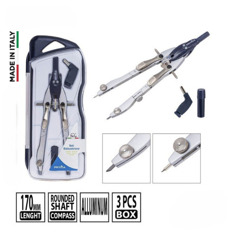 COMPASSO BALAUSTRONE 17 CM - SET CON 3 PEZZI