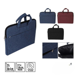 CARTELLA PORTA COMPUTER CON MANICO 37x30x4 CM. - COLORI ASSORTITI