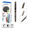 PENNA CANCELLABILE RESET DOUBLE CON DOPPIO GOMMINO 0.7 MM - NERO