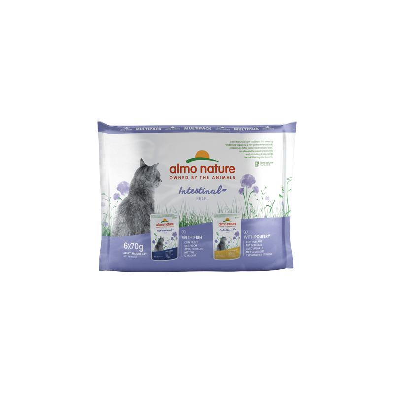 ALMO NATURE INTESTINAL HELP MULTIPACK: PESCE E POLLAME 6x70 GR.