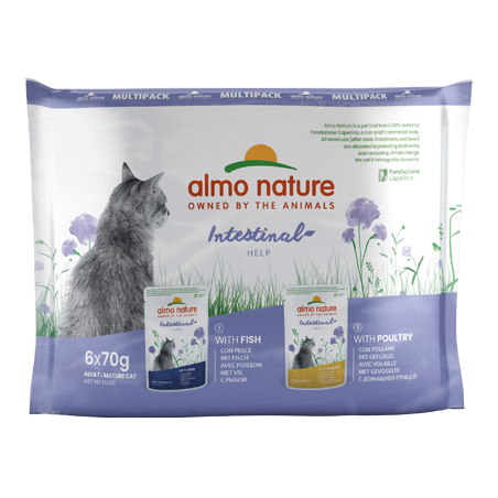 ALMO NATURE INTESTINAL HELP MULTIPACK: PESCE E POLLAME 6x70 GR.